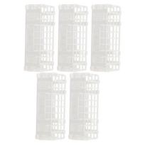 5 rinkiniai 40 skylių plastikiniai bandymų mėgintuvėlių laikikliai, surenkami, išardomi, mėginių buteliukų laikiklis laboratorijai 20x20mm white