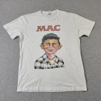 Mad Mac Shirt Mens Large White Graphic Print Short Sleeve 4XL brown