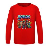 5574 Kids Boys Girls Roblox Print Round Neck Long Sleeves Sweatshirt 150cm raudona