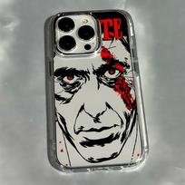 Fashion Hot S-Scarface Phone Case for Xiaomi Redmi Note A5 A3 15 14 13 14c 13c 12 11 10 9  Pro Plus 4G 5G Transparent Cover Redmi Note 12S beige