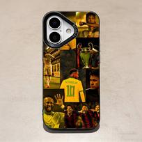 Futbolo N-Neymar-S telefono dėklas IPhone 17 16e 16 15 14 13 12 Pro Max X XR XS MAX nugarėlės dangtelis iPhone15 brown