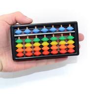 Žaislai 1 vnt. Montessori plastikinis matematikos skaičiuotuvas aritmetikai 7 skaitmenų Soroban skaičiavimo įrankis su spalvotais karoliukais Vaikų mokymasis edukacinis gray