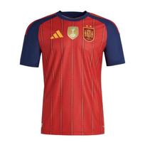 Adidas Ispanijos Futbolo Marškinėliai Vyriški Ryškiai Raudoni Apvalia Kaklo Iškirpte XL