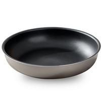 Iris Ohyama Diamond Coated Frying Pan, 28cm, IHGas Compatible, Lightweight, Detachable Handle, IPDCI-T28F, Metallic Greige (Handle sold separately) black