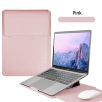 PU Leather Laptop Computer Sleeve Case Bag Stand Cover Pouch Man Women 13 14 15 15.6 16 inch for Macbook Air Samsung HP Lenovo 13.3-14.2 inch gray