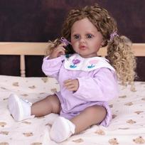 55cm Cute Reborn Girl Doll Full Silicone Vinyl Realistic Black Skin Babies Kids Christmas Halloween Decoration Gifts 22 inch about 55 cm white