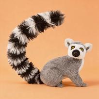 Lemur Plush Toy Collection 5 Styles Ringtailed Red Black White Lemur Soft Stuffed Animal Cute Deep Eyes Interactive Poses 25cm 25cm white