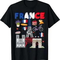 France Flag Outfit Idea For Kids French Lavender T Shirt S gray