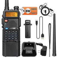 Baofeng UV-5R 8W Long Range Walkie Talkie 3800mAh Type-c Ham Amateur Communication Two Way Radio for Adults Camping US