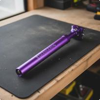 Adjustable Angle Seatpost High Strength Aluminum Alloy Shock Absorbing Mountain Bike Purple 30-9 gray