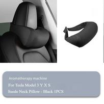 Suede Headrest Neck Pillow for Tesla Model 3 Y S X - Comfortable Car Neck Pillow for Traveling Accessories 2026 gray