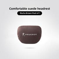 Suede Car Breathable Neck Pillow Memory Foam Lumbar Pillow For Peugeot 208 3008 308 2008 207 406 407 307 206 301 408 5008 4008 white
