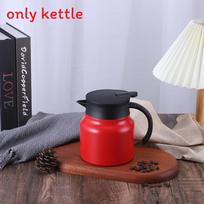 Modernus minimalistinis 316 nerūdijančio plieno termosinis arbatinukas su temperatūros indikatoriumi namų naudojimui Red Classic,800ml