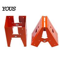 Durable Steel Woodworking Jigs 2Pcs Heavy Duty Sawhorse Brackets, Metal 25-degree Precision Wood Joint Connectors Saw Horse Clamps, Ideal 1 Pair brown