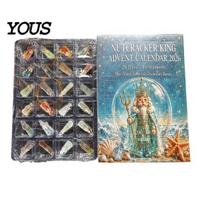 Festive Decoration for Home 2026 Nutcracker Advent Calendar, 24-Day Acrylic Ornament Set with Classic Countdown Calendar Room Soldier N gray