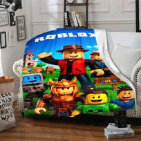 Roblox Customize Text Blanket Cozy Personalized Blanket Warmthful Decor Great for Nap Office Chair Home Decor Office Four Seasons Universal 100cmx150cm