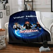 Roblox Customize Text Blanket Cozy Personalized Blanket Warmthful Decor Great for Nap Office Chair Home Decor Office Four Seasons Universal 130cmx150cm