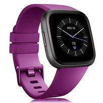 Dirželis Fitbit Versa/Versa2/Lite Smart laikrodžio keitimo apyrankė Sportinė silikoninė apyrankė Fitbit Versa 2 riešo diržui L black