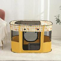 Foldable Pet Playpen - Portable Cat Delivery Room Tent Indoor Outdoor Dog Kennel Crates Pet Birthing Center Essential Supplies M 70x55x45cm violetinė