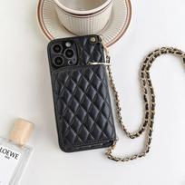 Kryžinė virvelė-dirželis telefono dėklas, skirtas IPhone 17 Air 16 15 14 13 12 Pro Max, su užtrauktuku, piniginės ir kortelių laikikliu, grandinėle, odinis dangtelis For iPhone 16 juoda