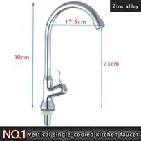 XILAIDUN High Quality Deck Mounted Kitchen Faucet with Brass Cartridge Chrome Modern Tap (as the picture,Chrome)