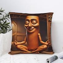 Pillow Cover Tung Tung Sahur Calm Ramadan Meme  Morden Pillow Case For Living Room Bed Chair Pillowcases 30X30CM black
