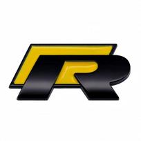 NAUJA VWR logotipas Metalinis automobilio grotelių emblema Galinės bagažinės lipdukas Polo Golf Jetta Beetle CC Tiguan Touran Passa gr2 geltona