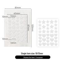 Douyin Glitter Star Pimple Patch - Absorb Pus & Conceal Acne with Shiny Star Design white
