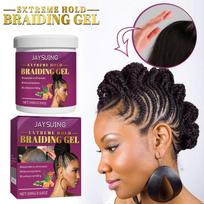 Styling Braiding Gel Wax Carbomer Long Lasting Strong Hold Pomade Anti-Frizz Smooth Hair Finishing Shaping Hair Edge Control 1PCS white
