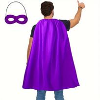 2Pcs/Set Cosplay Costume Halloween Superhero Cloak Halloween Cloak Costume Set  Halloween Costume purple