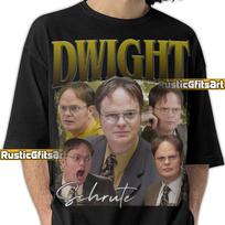 DWIGHT SCHRUTE THE Office Shirt, Dwight Schrute Custom T-Shirt, Dwight Kurt Schrute Vintage Bootleg Tees, Rainn Wilson Fans Gift 120 gray