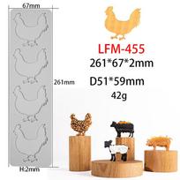 Pig Cow Sheep Chicken Fondant Silicone Mold Animal Theme Pad For Cake Dessert Diy Baking Kitchen Decorations Mat white