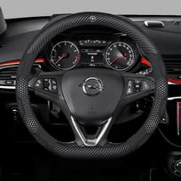 For Opel OPCline ASTRA CORSA INSIGNIA MOKKA VECTRA GTC Tigra YCIJSR5 Carbon fiber Suede Leather Car Steering Wheel Cover Accessories gray