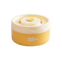 Sealed Ceramic Liner Lunch Box Practical Round Shape Insulated Lunch Box Stackable Reusable Thermal Lunch Container Tableware