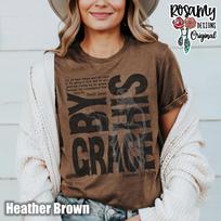 By His Grace Shirt, Bible Verse, Christian, God, Jesus, Faith, Religious, TShirt, T-Shirt, Tee, Western, Bella Canvas, Unisex, Aesthetic XL black