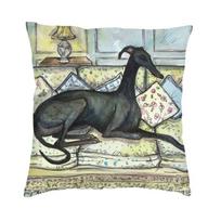 Prabangus Gustav Klimt Greyhound Dog Art pagalvėlės užvalkalas Whippet Sihthound šunų pagalvės užvalkalas sofos automobilio kvadratiniam pagalvės užvalkalui dekoruoti 30x30cm 12x12in