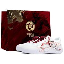 Li Ning Floating Boat Kaleidoscope, Red Silk, Shopping Bag Abrasion Resistant Slip Resistant Low top Skateboard Shoes AGCS419-1(Team113-S-BOX) 35.5 black