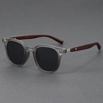 Trendy Retro Wood Grain Sunglasses UV Protection for MenStyle Women Perfect for Cycling Outdoor Street Photography gray