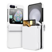 Su kortelių laikikliu Apsauginis telefono dėklas, skirtas Samsung Galaxy Z Flip 7 FE 6 5 4 Flip6 Flip5 Flip4 Flip3, pilnas vyris, atsparus smūgiams dangtelis Galaxy Z Flip 7 gray
