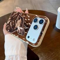 Leopard-spotted Elk Phone Case For IPhone 16e 17 17Air 15 14 13 12 16 Pro Max 11 Silicone Shockproof Soft Cover Funda iphone 13 ProMax white