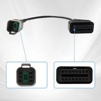 OBD2 Diagnostic Cable For Yanmar Engine System 6 Pin to 16 Pin For 24V Diesel Vehicles OBDII Car Diagnostic Adapter Connector For Yanmar 6Pin white