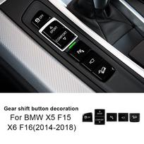 BMW X5 F15 X6 F16 2014-2018 Interior Button Cover Trim - ABS Sport Eco Pro ESP Style A red / for F16 2014-2018 raudona