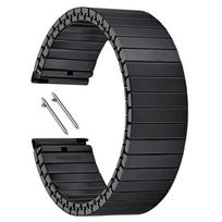 Nerūdijančio plieno elastinga juosta Greito atsegimo metalinė išplečiama laikrodžio apyrankė 18mm 20mm 22mm Apyrankės priedai Universalus apyrankė 18mm&L(about 155mm) juoda