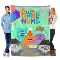 The Bumble Nums Blanket Soft Bed Sofa Throw Cozy Lightweight Birthday Gift 75cm*90cm blue