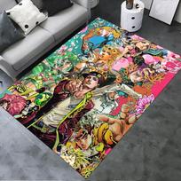 2026 NEW JoJo's Bizarre Adventure Carpet Rug for Living Room Bedroom Home Sofa Decoration,Kids play Non-slip Floor Mat 40x60cm( 15x23in ) black