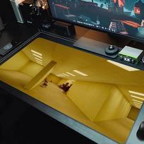 Backrooms Mouse Pad Large Gaming Table Cushion Non-slip Laptop Tablet Big Mousepad XXL Mat Mini PC Playmat With Lock edge_xia 30cmx60cm(11.8x23.6inch)