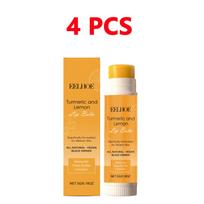 Turmeric Lemon Lip Balm Long-Lasting Moisturizing Soothing Lip Care Brightens Dull Lips, Exfoliating Non-Sticky, Pre-Makeup Base orange