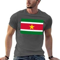 Suriname Flag Designs Created From The Suriname Flag Tshirt Casual Loose Fit Short Sleeve Tshirt L black