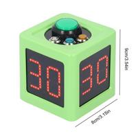 Seconds Countdown Timer With 1.4In Display Digital Cube Timer 5-Level Brightness No Battery For Poker Games & Competitions