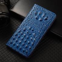 Flip Case for XIAOMI POCO F9 Ultra Pro 5G Genuine Leather Magnetic Cover Cowhide 3D Crocodile Claw Card Pocket Wallet Cases Poco F9 Pro mėlyna